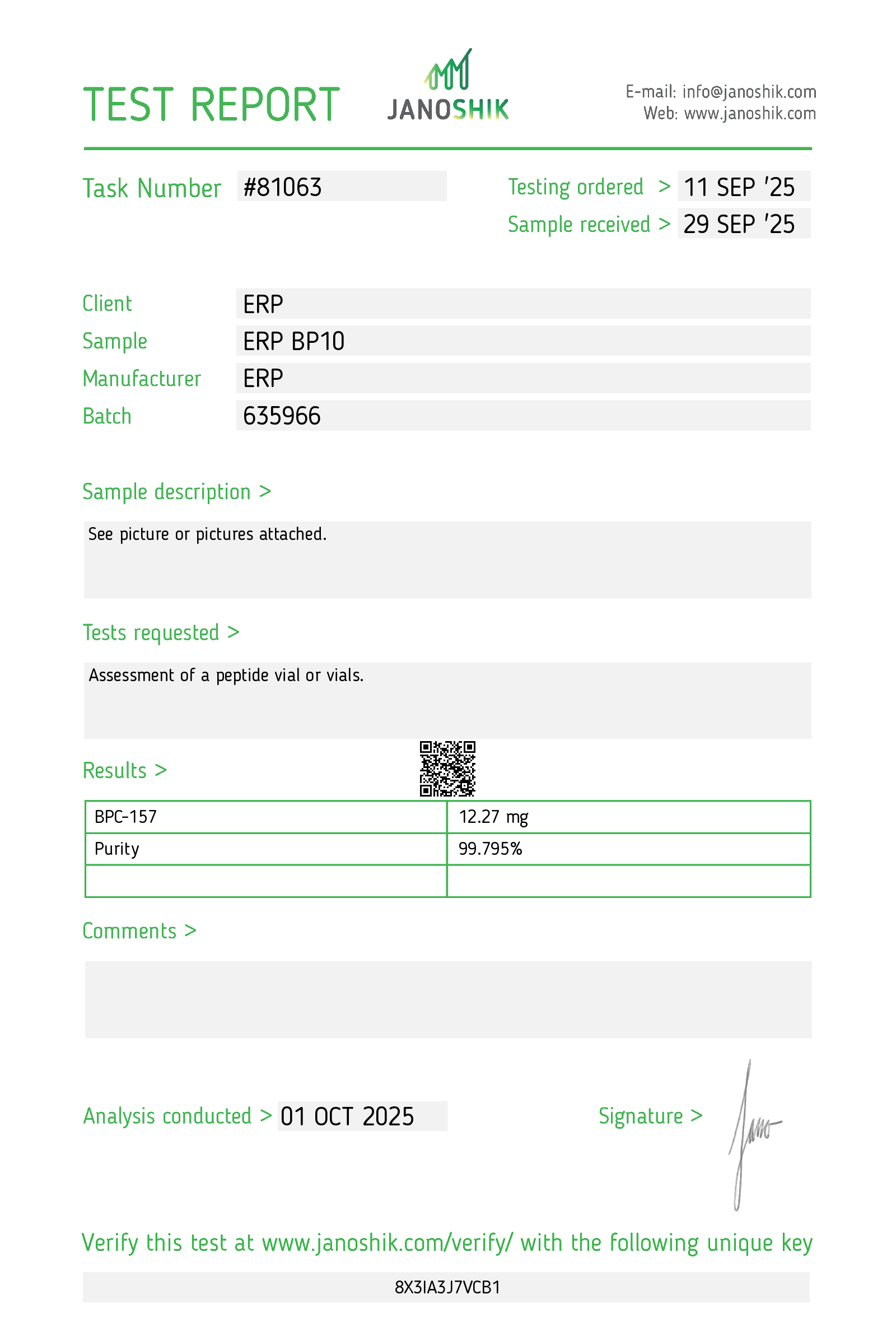 BPC-157 10mg Vial/Kit BC10 - Image 2