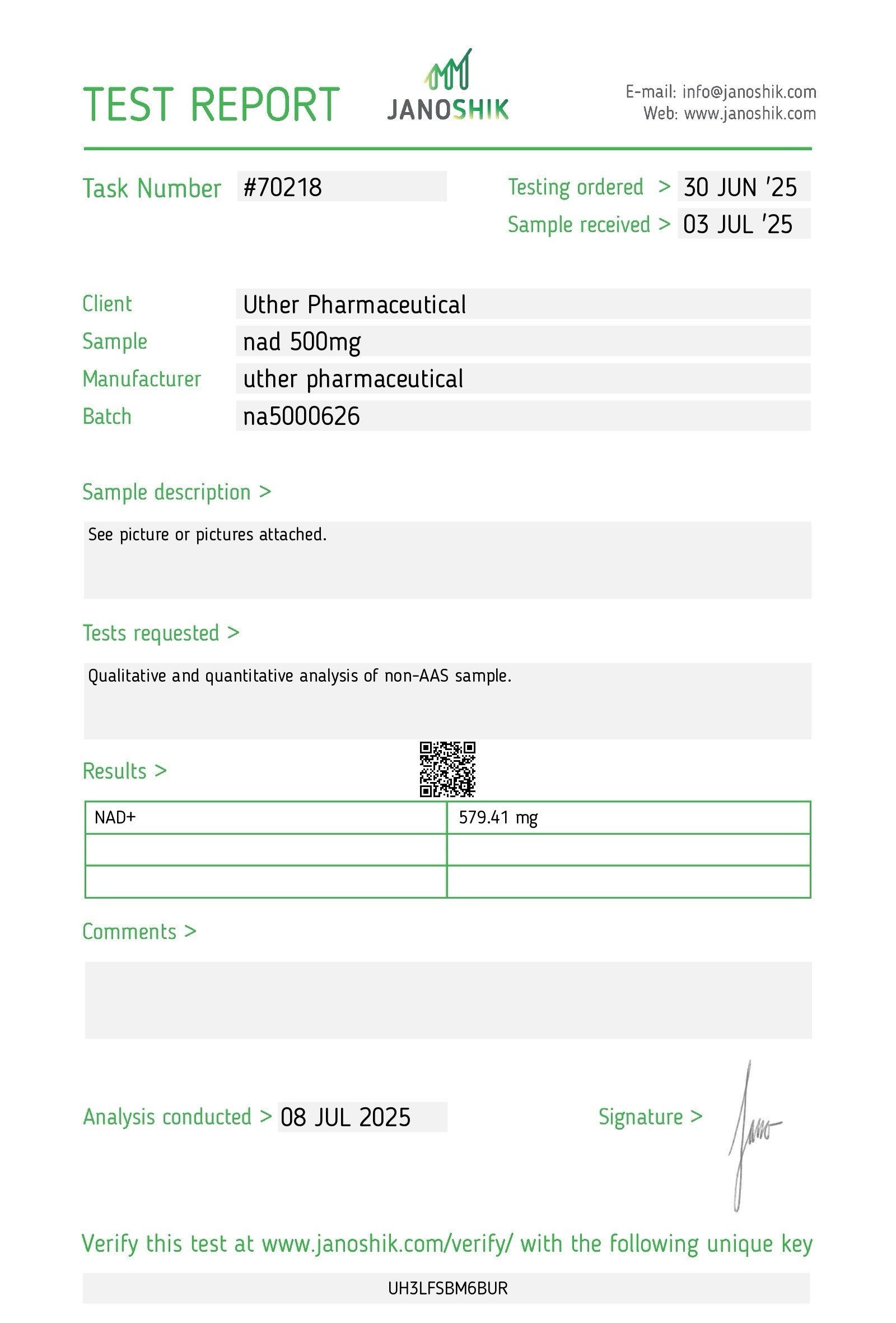 NAD+ 500mg 10ml Vial/Kit *Buffered* - Image 2